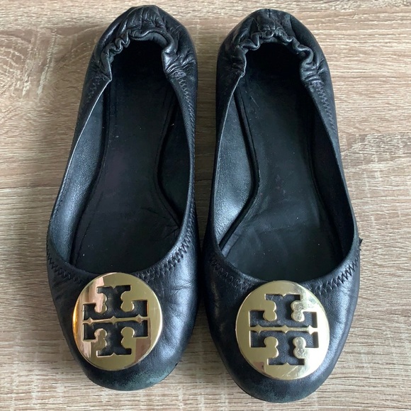 Tory Burch Black Shoes Flats - Picture 1 of 7
